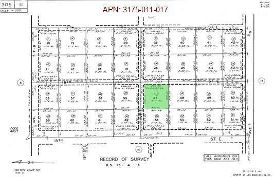 2.55 Acres of Commercial Land for Sale in Lancaster, California