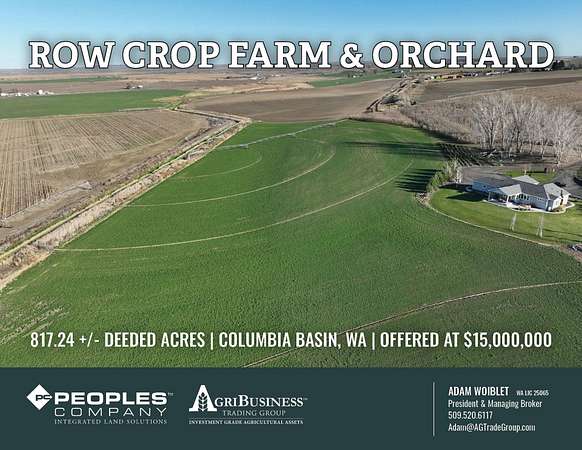 817 Acres of Agricultural Land for Sale in Mesa, Washington