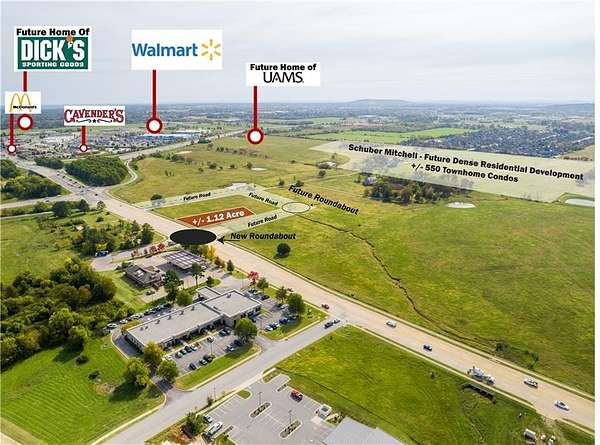 1.12 Acres of Commercial Land for Sale in Rogers, Arkansas