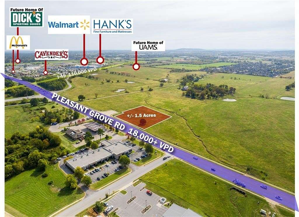 1.45 Acres of Commercial Land for Sale in Rogers, Arkansas