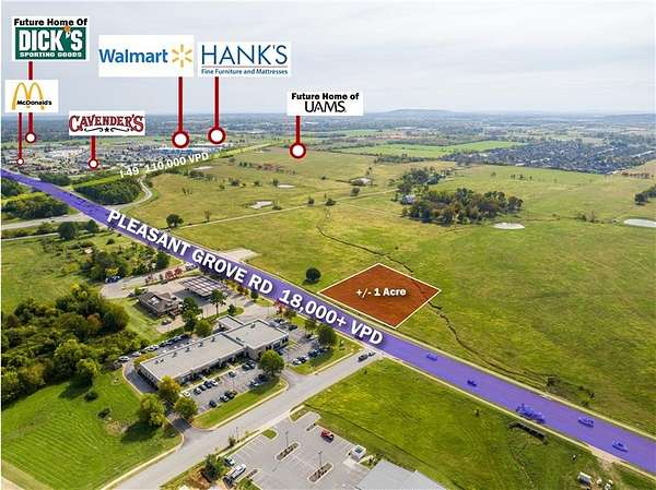 1.45 Acres of Commercial Land for Sale in Rogers, Arkansas