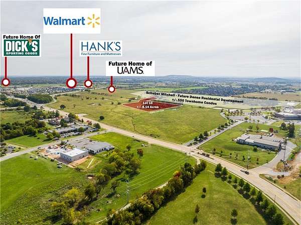 8.14 Acres of Mixed-Use Land for Sale in Rogers, Arkansas