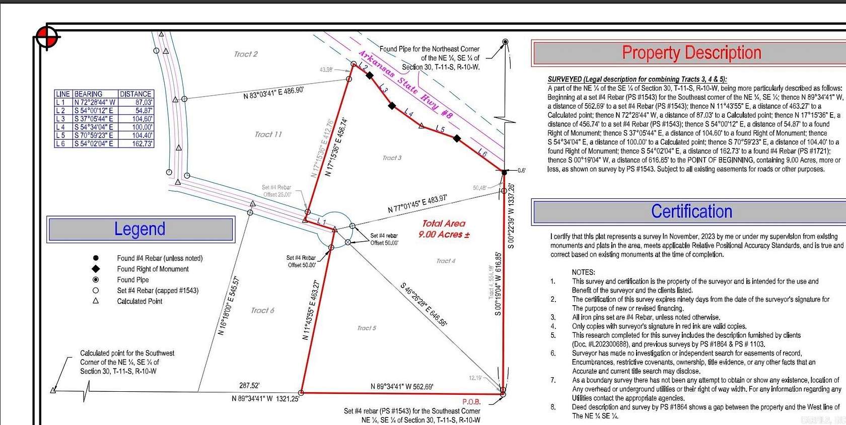 9 Acres of Land for Sale in New Edinburg, Arkansas