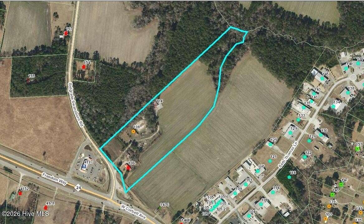 16.6 Acres of Mixed-Use Land for Sale in Swansboro, North Carolina