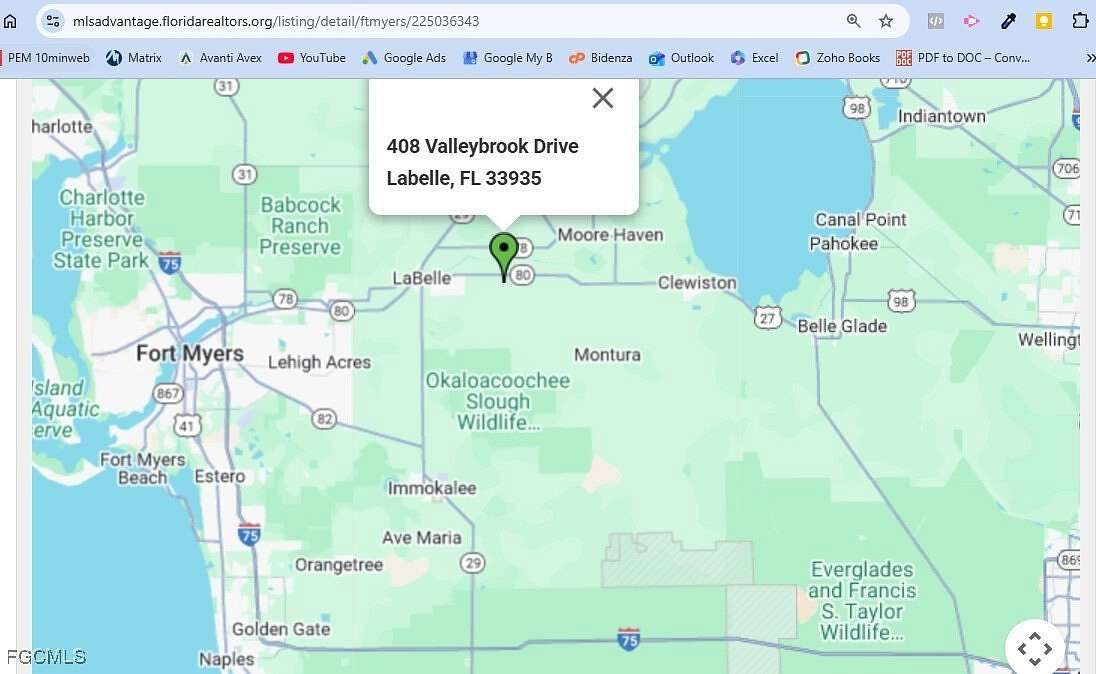 0.23 Acres of Residential Land for Sale in LaBelle, Florida