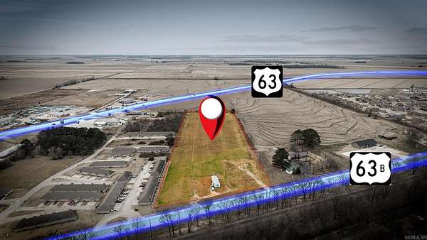 9.3 Acres of Commercial Land for Sale in Bono, Arkansas