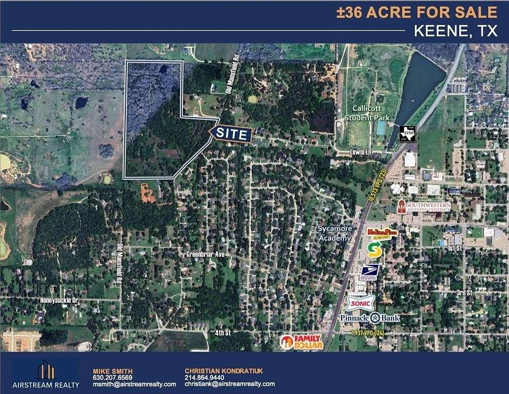 35.7 Acres of Land for Sale in Keene, Texas