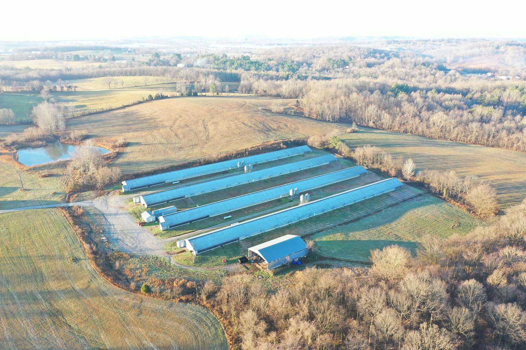 52 Acres of Agricultural Land with Home for Sale in Crofton, Kentucky