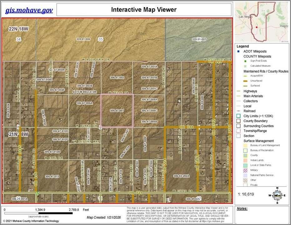 40 Acres of Recreational Land for Sale in Golden Valley, Arizona