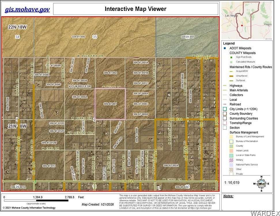 40 Acres of Land for Sale in Golden Valley, Arizona