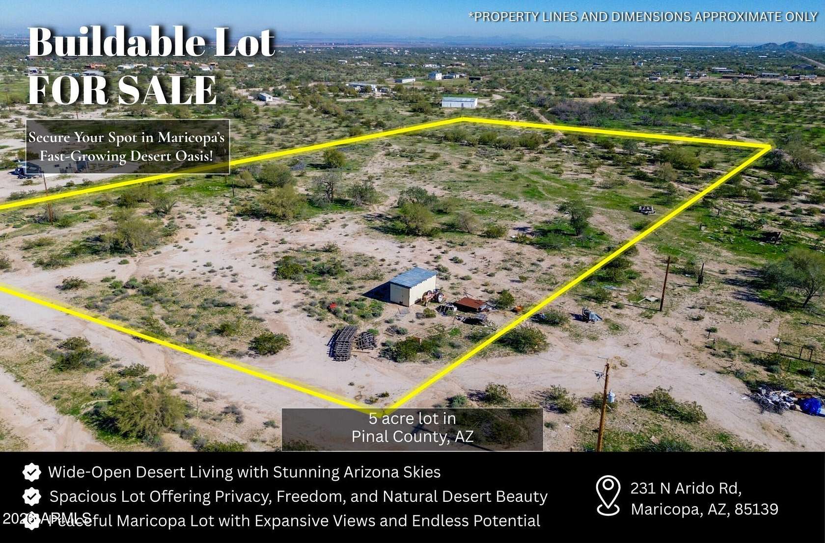5 Acres of Residential Land for Sale in Maricopa, Arizona