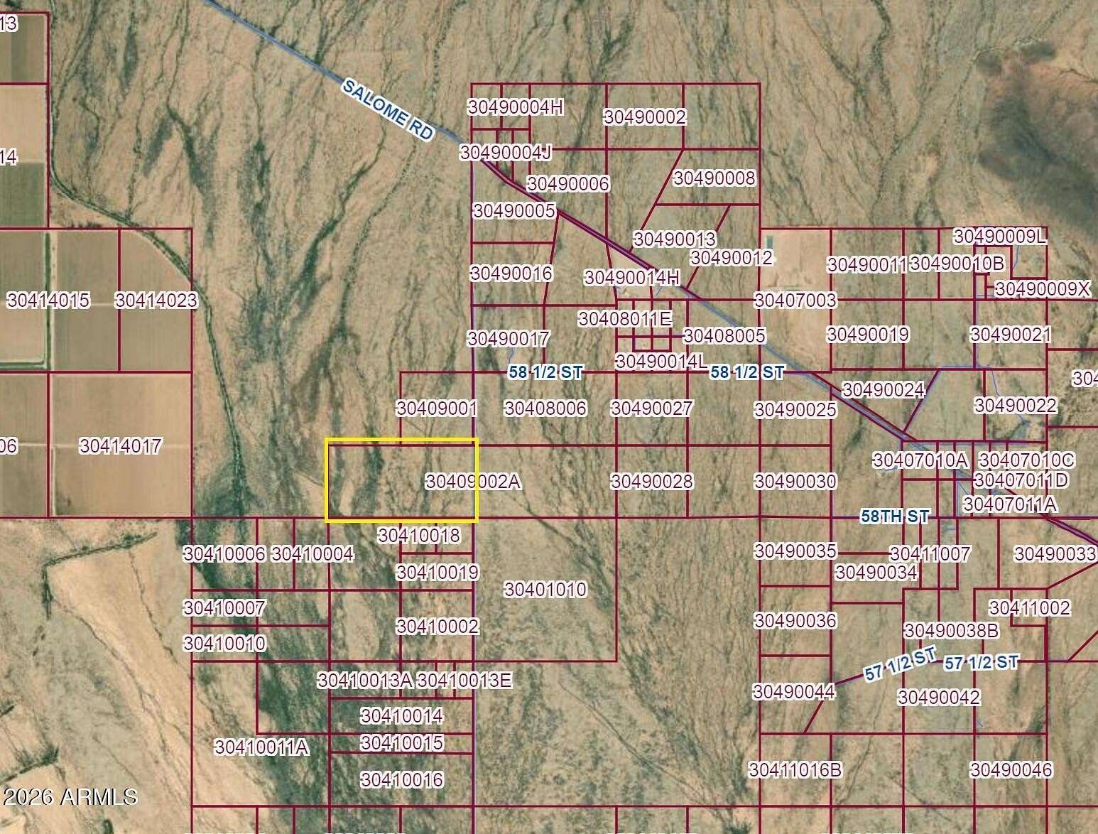 80 Acres of Mixed-Use Land for Sale in Salome, Arizona