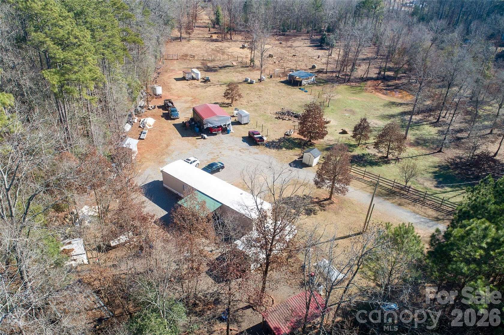 16.5 Acres of Land with Home for Sale in Rockingham, North Carolina