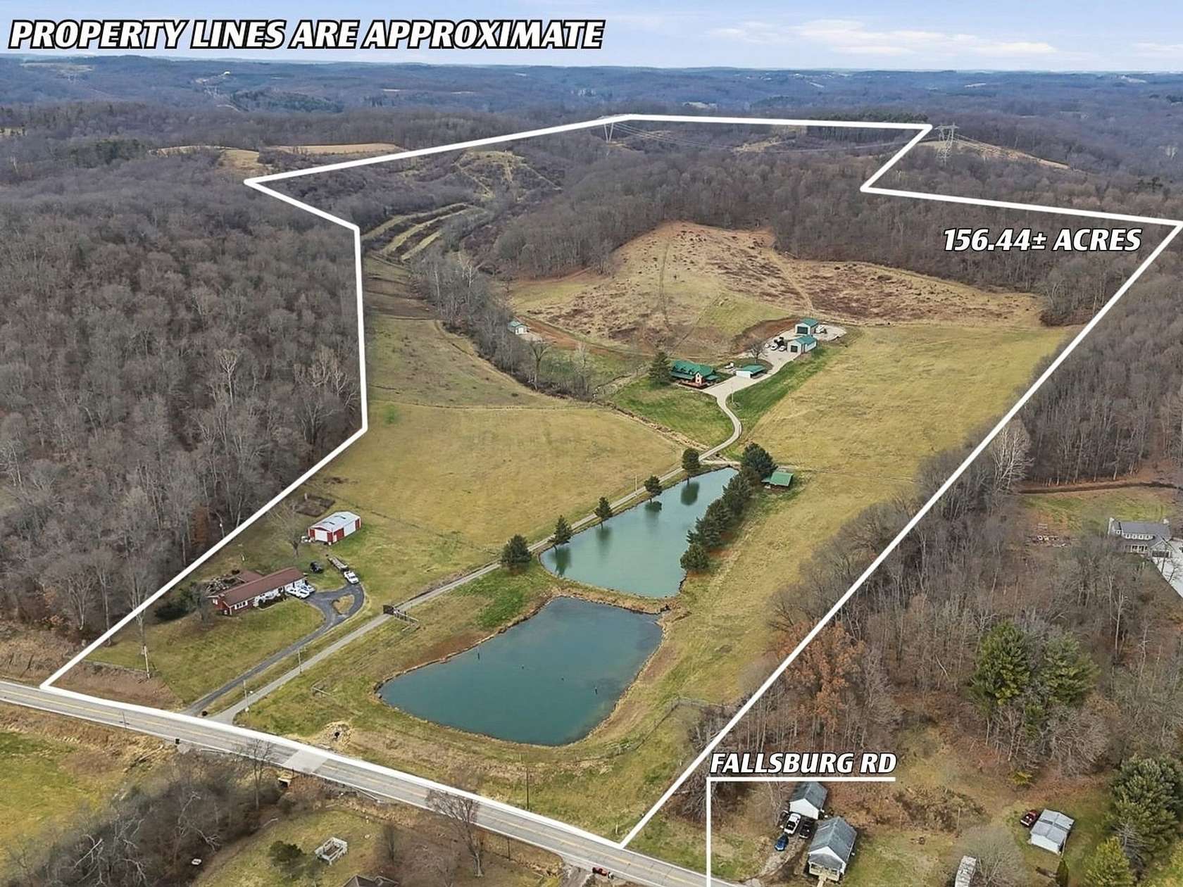 156 Acres of Recreational Land with Home for Sale in Newark, Ohio
