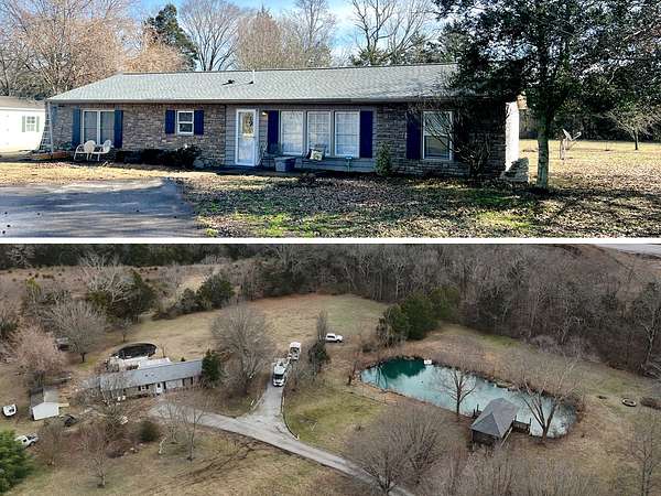 6.49 Acres of Residential Land with Home for Auction in Murfreesboro, Tennessee