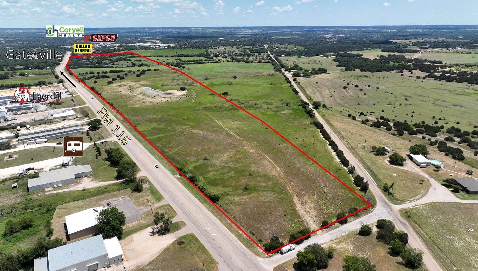 42.8 Acres of Commercial Land for Sale in Gatesville, Texas
