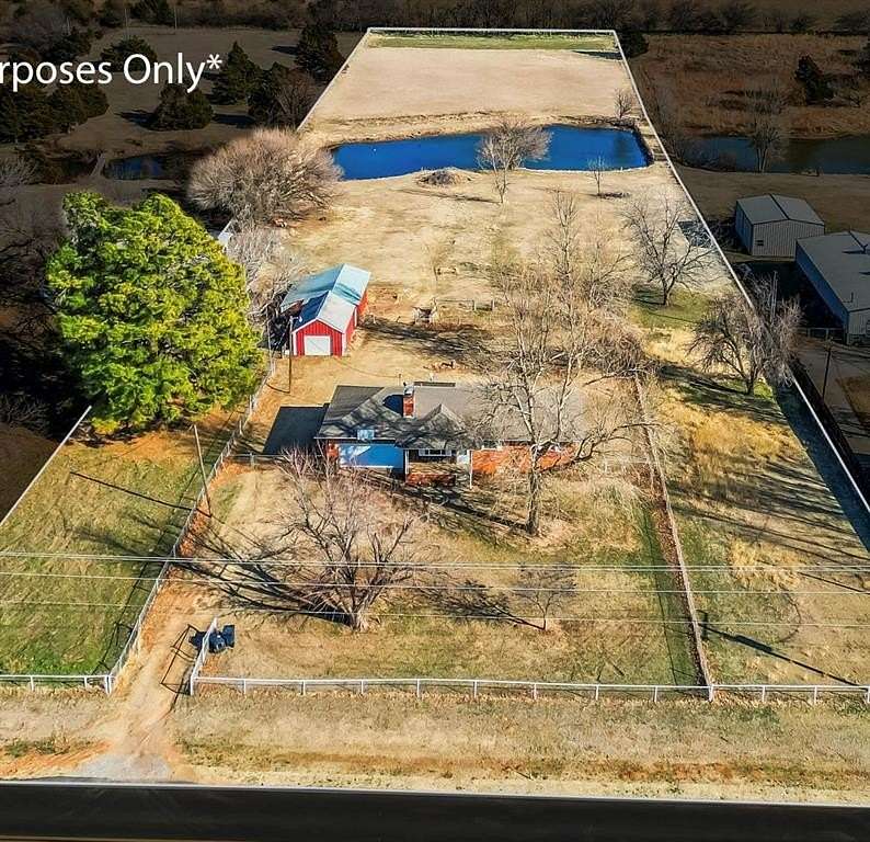 5 Acres of Residential Land with Home for Sale in Yukon, Oklahoma