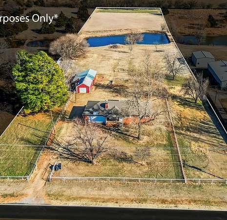 5 Acres of Residential Land with Home for Sale in Yukon, Oklahoma