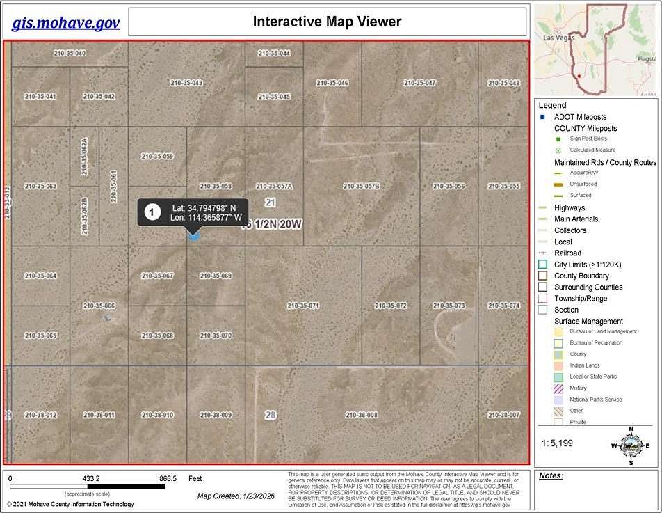 5 Acres of Residential Land for Sale in Topock, Arizona