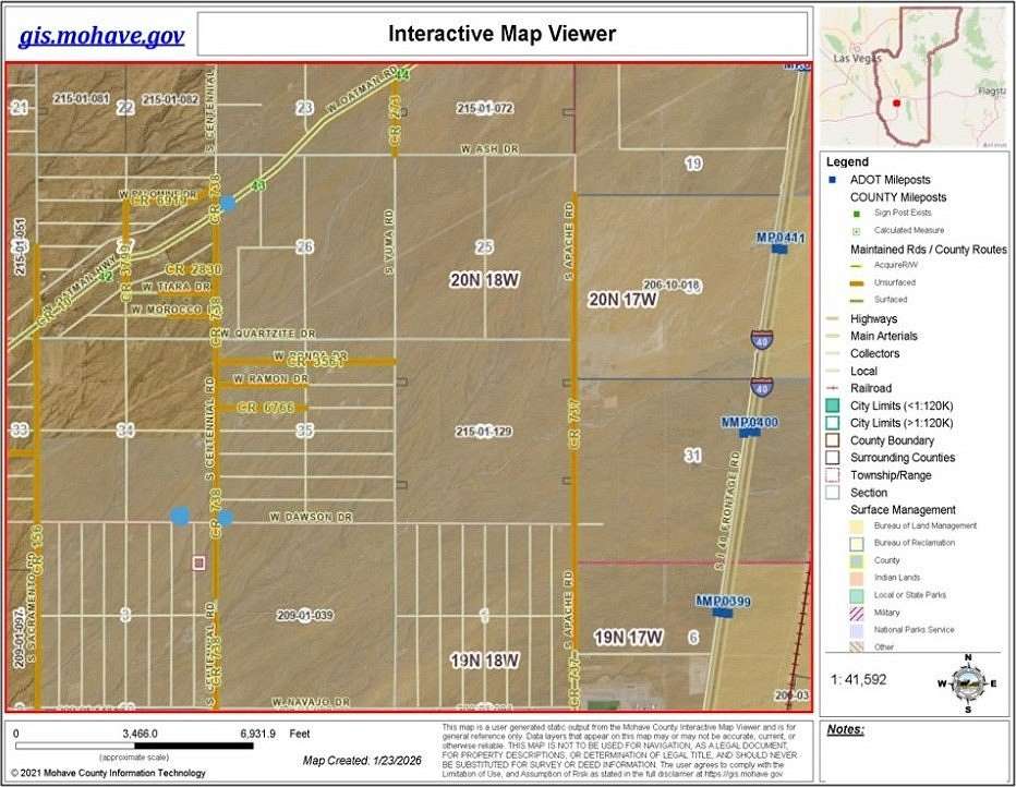 2.35 Acres of Residential Land for Sale in Golden Valley, Arizona