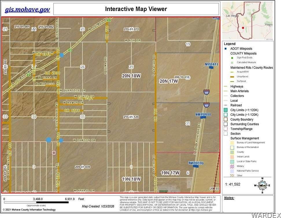 2.35 Acres of Residential Land for Sale in Golden Valley, Arizona