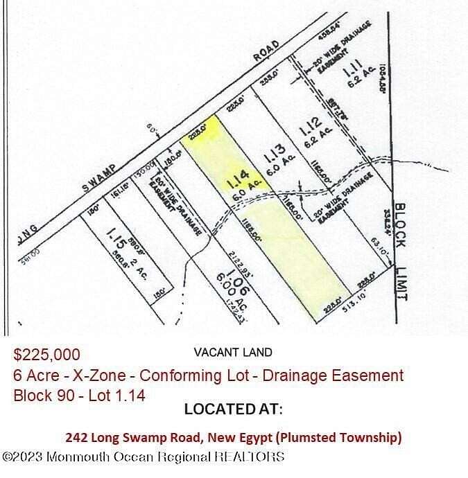6 Acres of Land for Sale in New Egypt, New Jersey