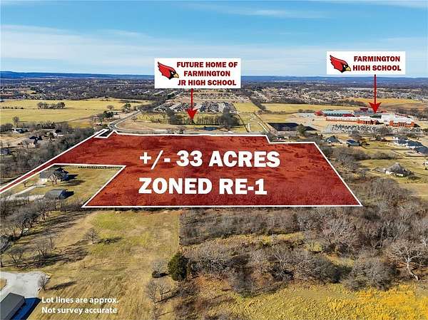 33.5 Acres of Land for Sale in Farmington, Arkansas
