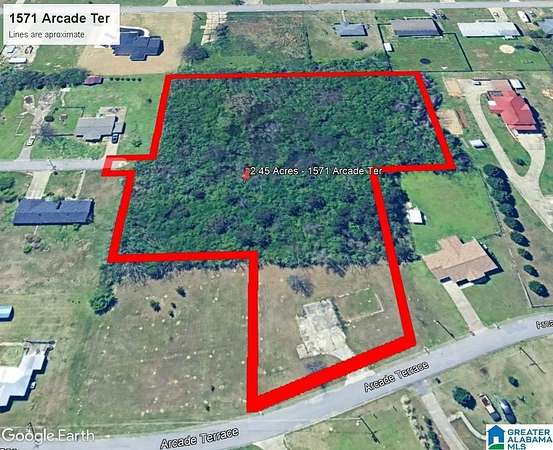 2.45 Acres of Residential Land for Sale in Hueytown, Alabama