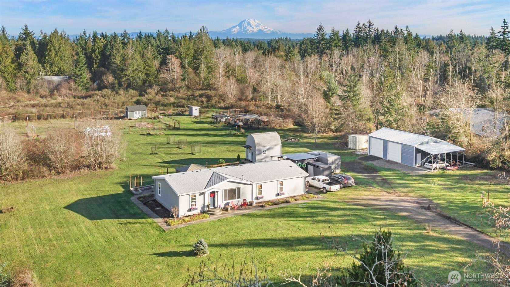 5 Acres of Land with Home for Sale in Longbranch, Washington