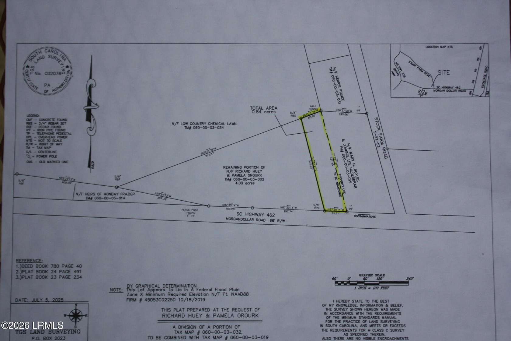 0.84 Acres of Land for Sale in Ridgeland, South Carolina