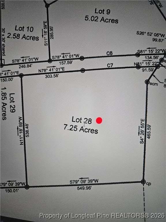 7.25 Acres of Residential Land for Sale in Fairmont, North Carolina