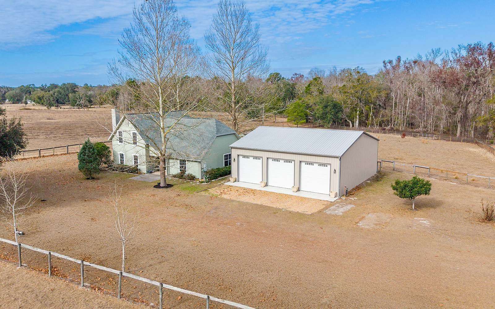 10.5 Acres of Land with Home for Sale in Wellborn, Florida