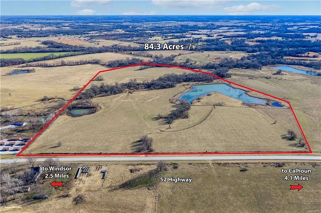 84.3 Acres of Land for Sale in Windsor, Missouri