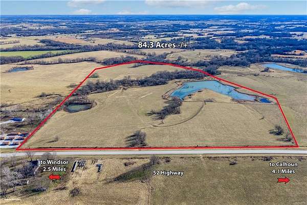84.3 Acres of Land for Sale in Windsor, Missouri
