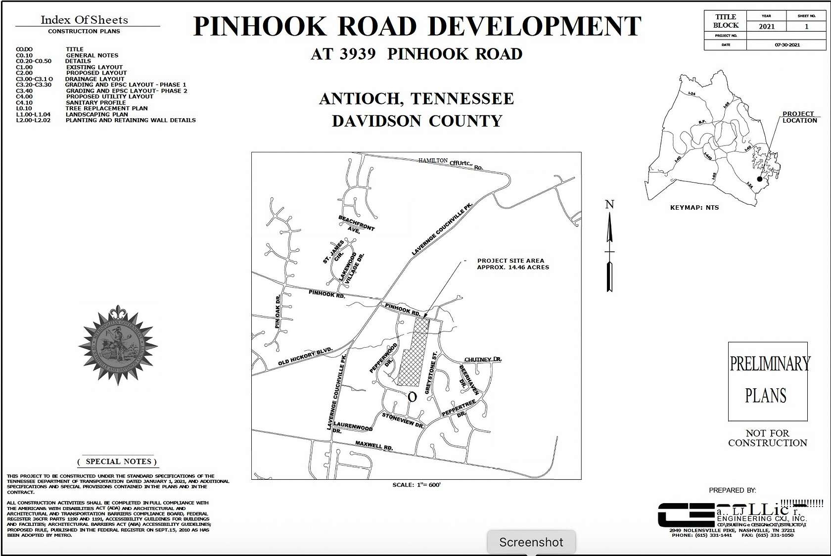 14.2 Acres of Land for Sale in Antioch, Tennessee