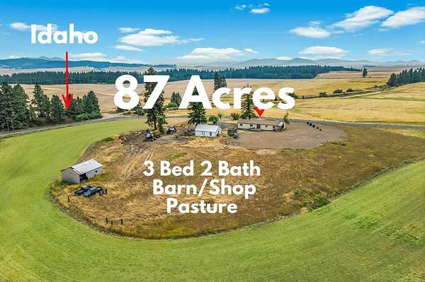 87 Acres of Land with Home for Sale in Tekoa, Washington