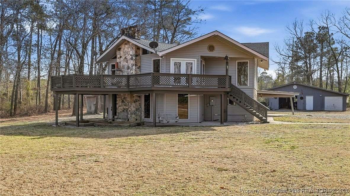 13.5 Acres of Recreational Land with Home for Sale in St. Pauls, North Carolina