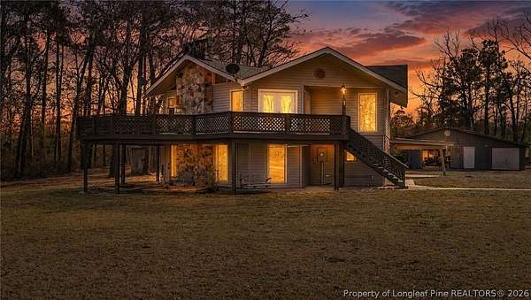 13.5 Acres of Recreational Land with Home for Sale in St. Pauls, North Carolina