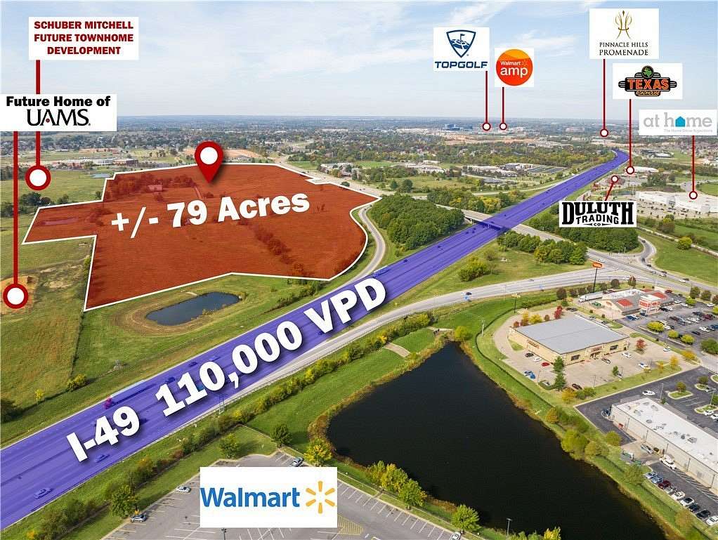 79 Acres of Land for Sale in Rogers, Arkansas
