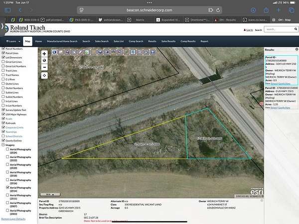 Land for Sale in Greenwich, Ohio