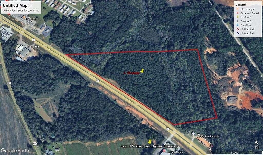 35 Acres of Commercial Land for Sale in Midland City, Alabama