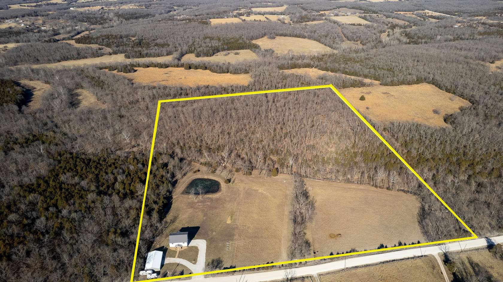 30 Acres of Land with Home for Sale in Fair Grove, Missouri