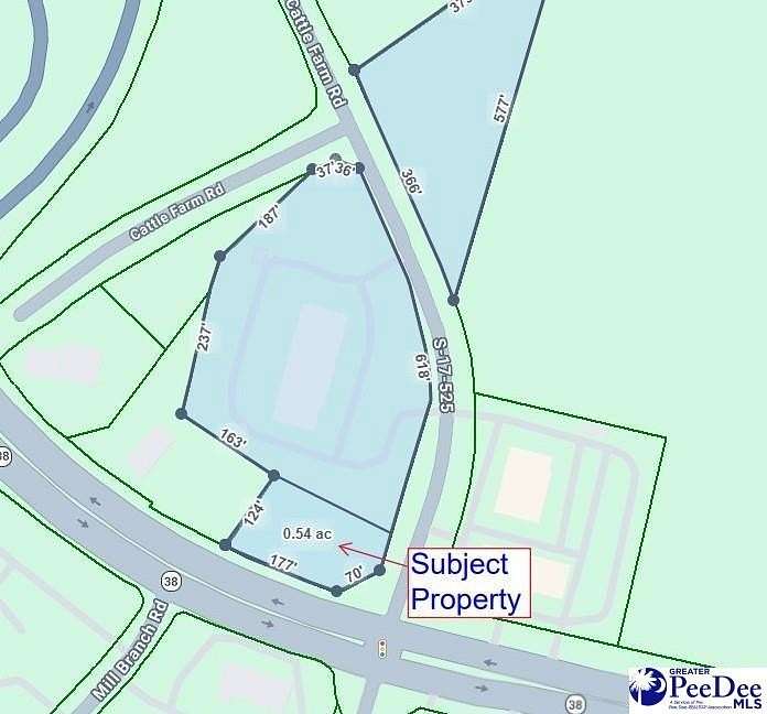 0.54 Acres of Commercial Land for Sale in Latta, South Carolina