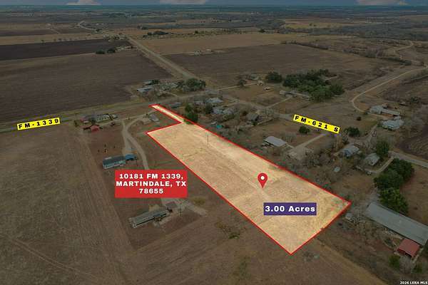 3 Acres of Residential Land for Sale in Martindale, Texas