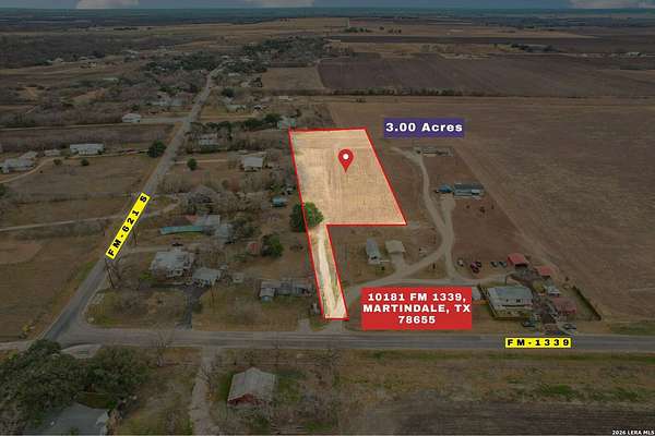 3 Acres of Residential Land for Sale in Martindale, Texas