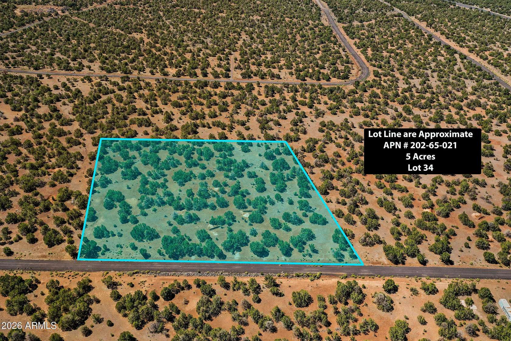 5 Acres of Residential Land for Sale in Williams, Arizona
