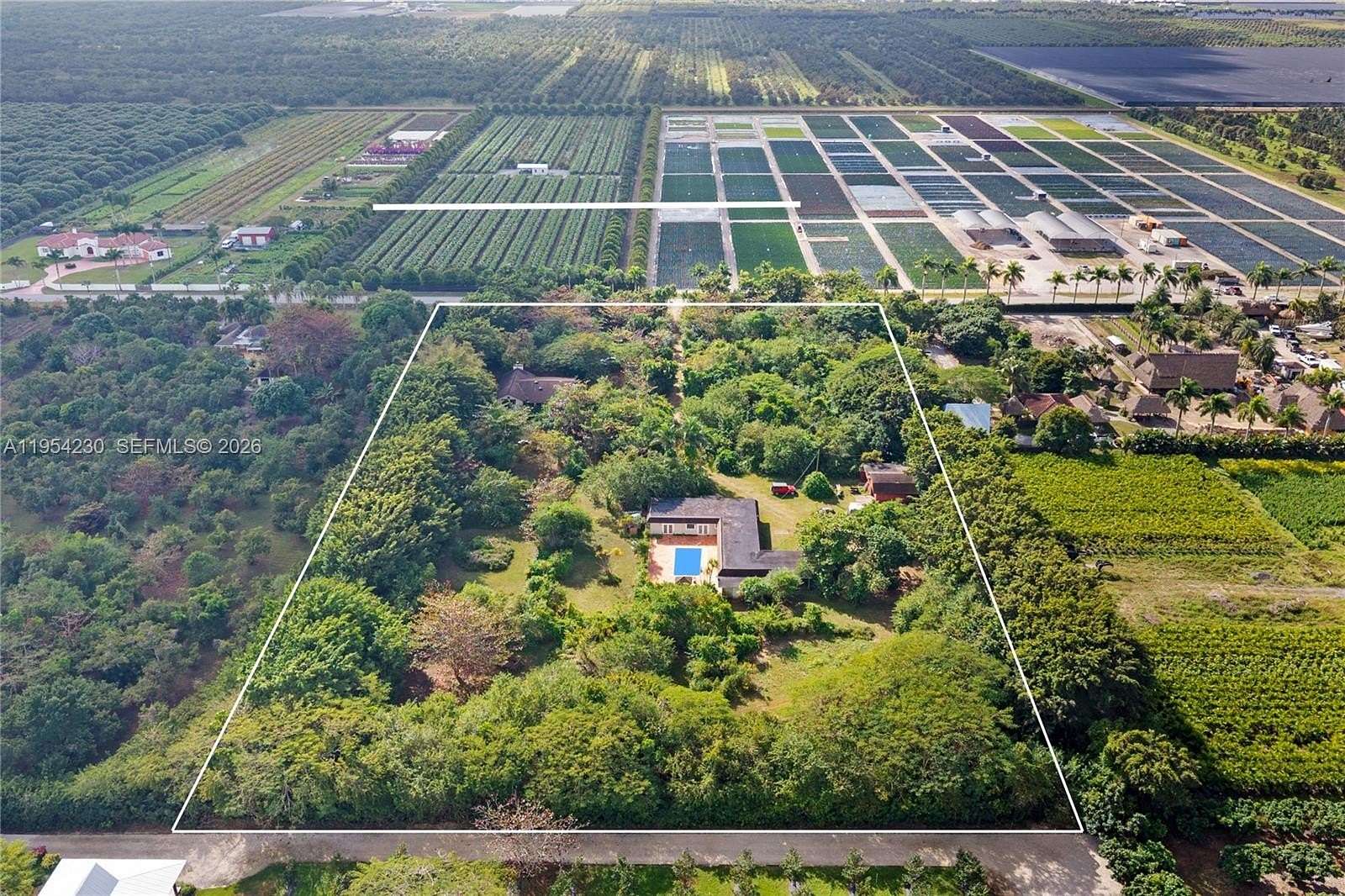 4.49 Acres of Residential Land with Home for Sale in Homestead, Florida