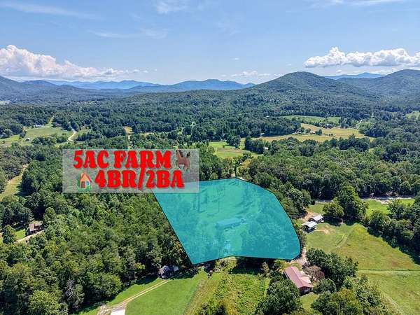 5 Acres of Land with Home for Sale in Young Harris, Georgia