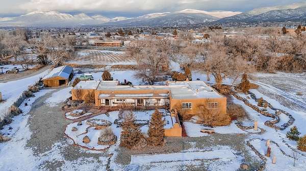 4.6 Acres of Residential Land with Home for Sale in Ranchos de Taos, New Mexico