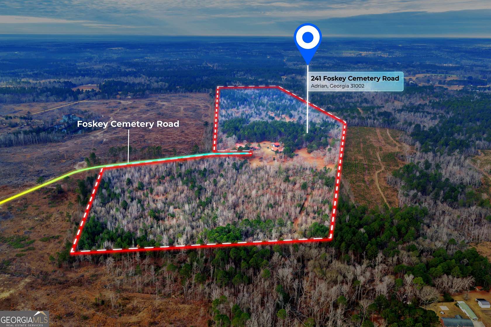 89 Acres of Land with Home for Sale in Adrian, Georgia